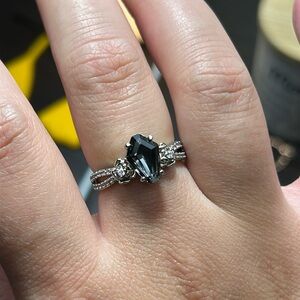 Charmed aroma coffin shaped stone ring